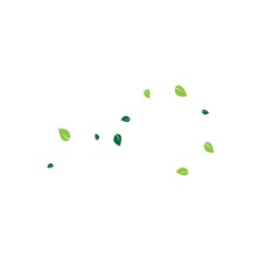 green leaf ecology nature element vector icon