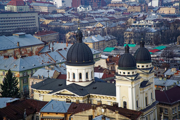 Church dome tower in Lviv, the European city of Culture - 331210056