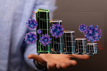 The coronavirus impacts the global economy..