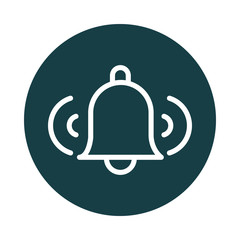sound bell signal audio block style icon