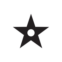 Obraz premium ninja shuriken icon in trendy flat style