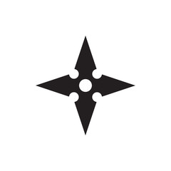 ninja shuriken icon in trendy flat style