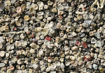 background of chewed chewing gums