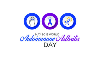 Vector illustration on the theme of World Autoimmune Arthritis day observed on May 20th every year.
