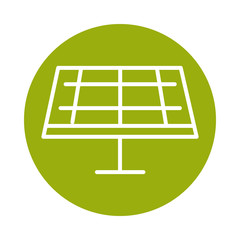 solar panel renewable alternative sustainable energy block line style icon
