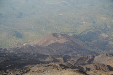 View from peak of Volcano Teide, Tenerife island, Canary islands, Spain