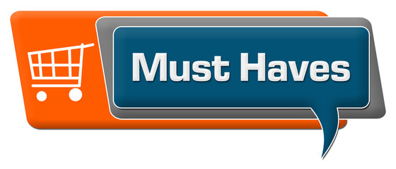 Must Haves Blue Orange Comment Symbol Horizontal 