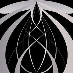 abstract design, graphic drawing on a black background.