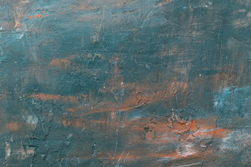 High quality textured oil paint in blue and brown. Texture concept
