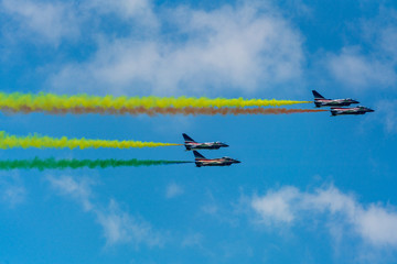 Air show military fighter jets