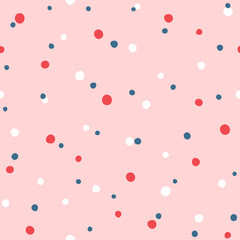 Seamless pattern with small round spots. Cute print. Simple vector illustration.