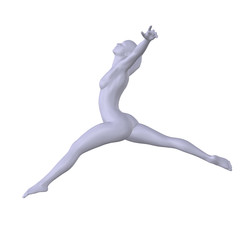 White 3d human model