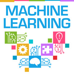 Machine Learning Colorful Squares Symbols Circuit Elements 