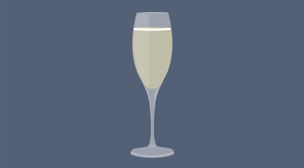 Vector Isolated Illustration of a Champagne Cup