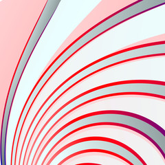 Abstract volumetric geometric background. curled lines in motion