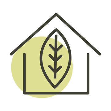 House Ecology Alternative Sustainable Energy Line Style Icon