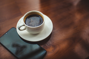 delicious coffee drink in your hands during quarantine