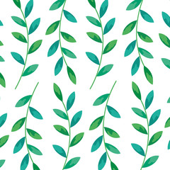 background of branches with leafs decoration vector illustration design