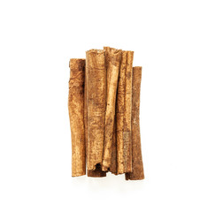 cinnamon sticks isolated on white background