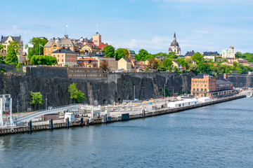 Fototapeta premium Stadsgardsleden embankment in Stockholm, Sweden
