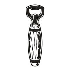 Retro opener with wooden handle bar menu