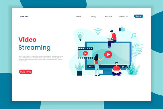 Video Streaming Service Landing Page Template. Landing Page Template