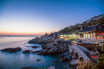 yonggungsa temple at sunrise in busan city south korea