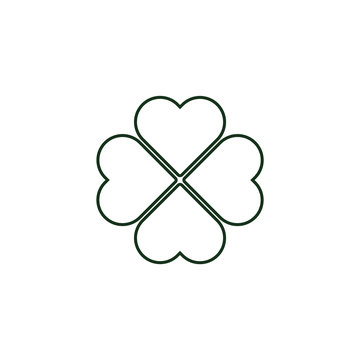 four-leaf clover icon. vector illustration