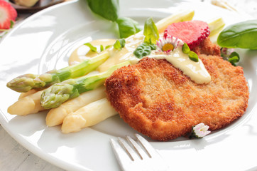 Spargel mit Schnitzel 