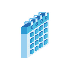 Naklejka premium calendar reminder date isometric style icon