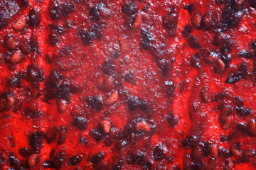 Texture of raspberry jam, food theme background, pastila. No sugar concept