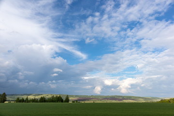 Blue sky with white clouds