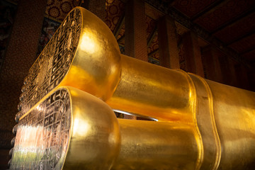 Legs of Reclining Buddha statue at Wat Pho