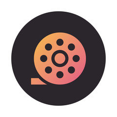 tape film record block style icon