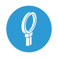 search magnifying glass block style icon