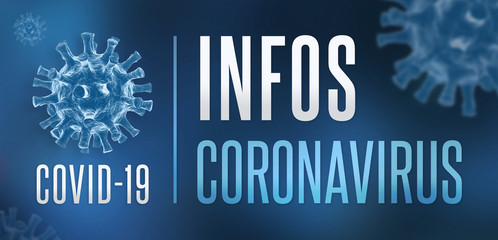 Infos Coronavirus COVID-19 - obrazy, fototapety, plakaty