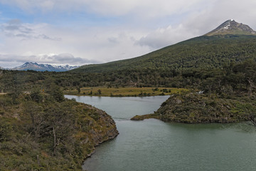 Landscape in the Tierra del Fuego National Park west of Ushuaia, Argentina