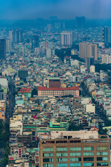 Fototapeta na wymiar Aerial view of Ho chi minh city cityscape, Vietnam