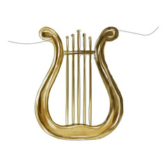 cetra disegnato in una singola linea continua e colorato in stile acquarello