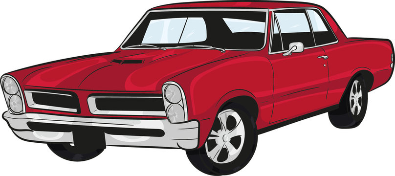 cartoon car, muscle car,classic car,historic car Stock Illustration | Adobe  Stock