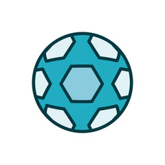 balloon soccer line style icon