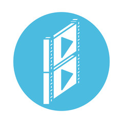 video tape block style icon