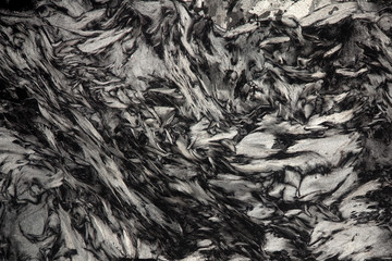 Thin section of charoite rock 