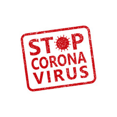 Stop Coronavirus icon. Virus disease symbol. Influenza epidemic logo. Sars Covid-19 sign. Isolated on white background. Vector illustration image.