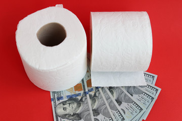 Rising prices for toilet paper and paper napkins due to the world's coronavirus pandemic