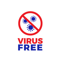 Virus Free Sign, vector icon