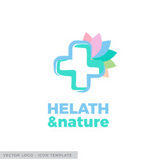 Cross, health logo - icon, vector design