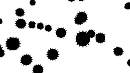 covid-19 sketch of coronavirus virus coronavirus on white background vector
