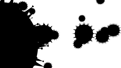 covid-19 sketch of coronavirus virus coronavirus on white background vector