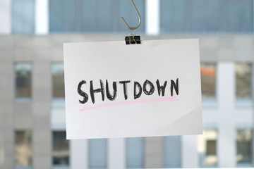 Business shutdown symbol, covid-19,corona virus epidemic - obrazy, fototapety, plakaty